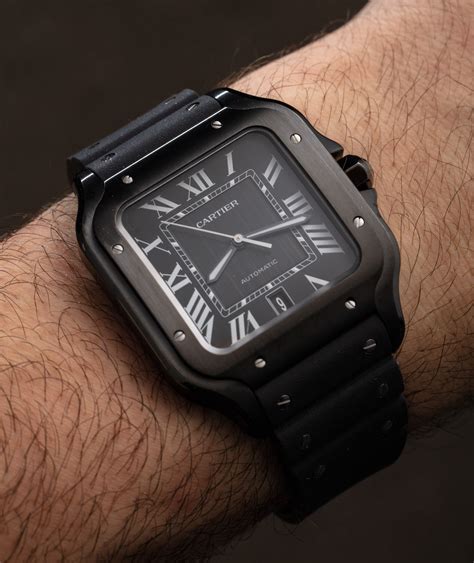 cartier santos watch black